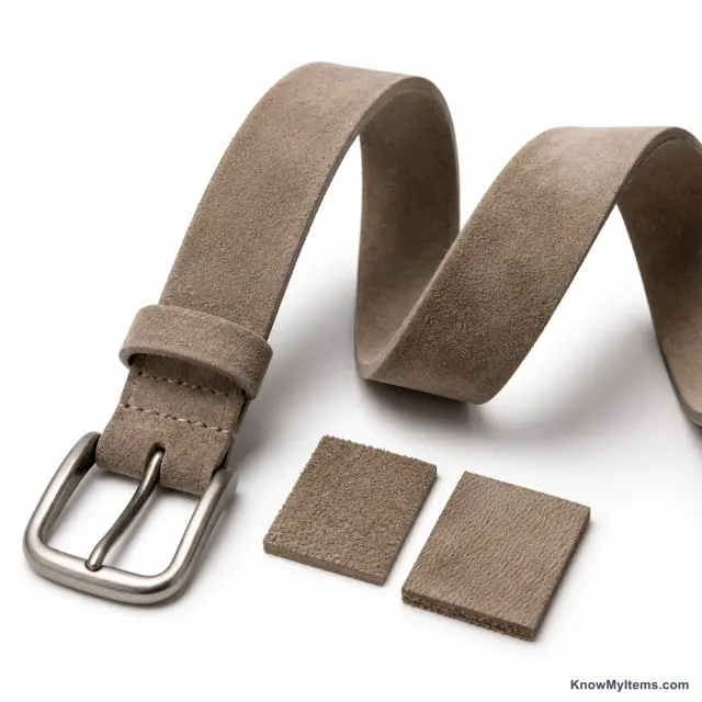 Suede product photograph matching this feature definition