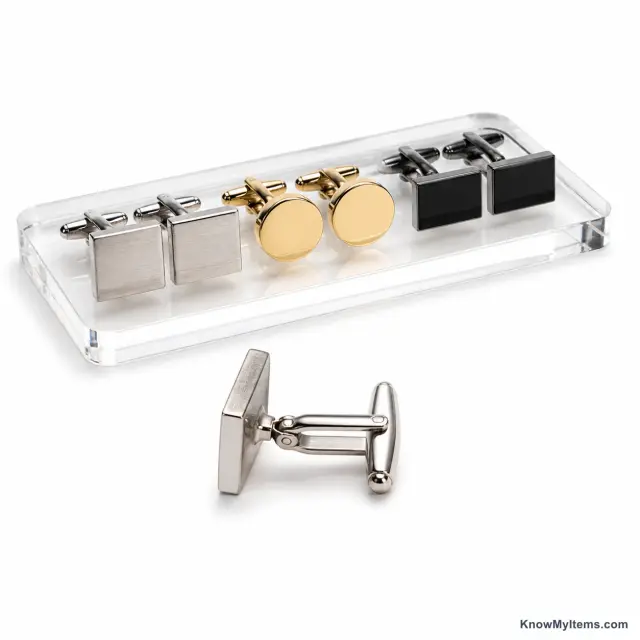 Cufflinks product photograph matching this style definition