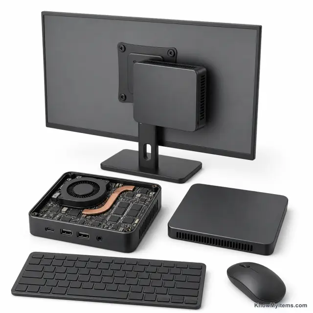 Mini PC product photograph matching this style definition