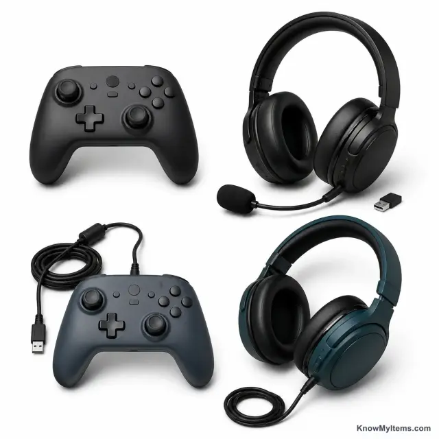 Game Controllers & Gaming Headsets product photograph matching this buying guide