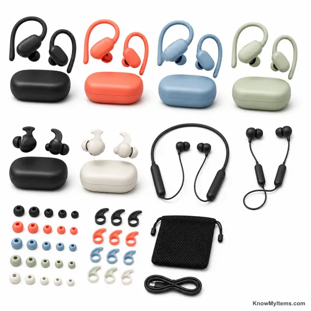Sports Earbuds product photograph matching this style definition