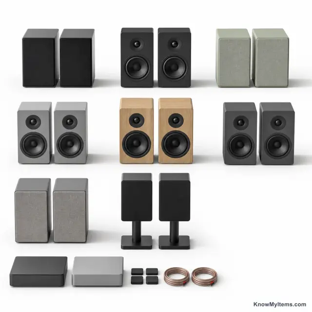Bookshelf Speakers product photograph matching this style definition