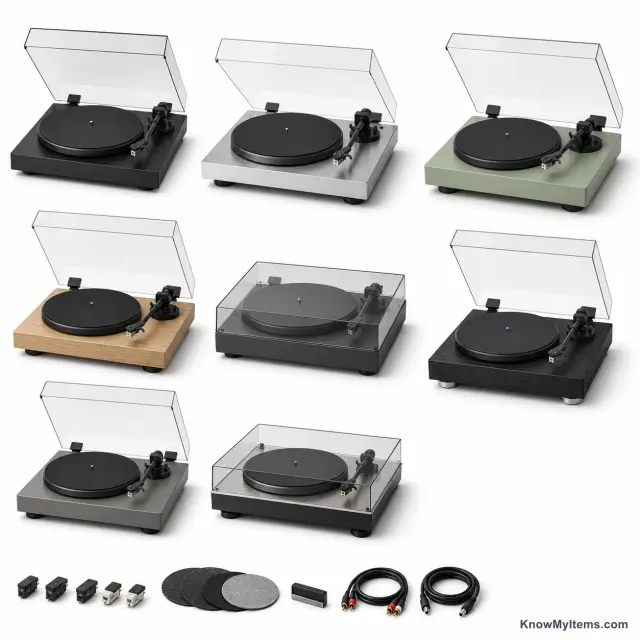 Turntables product photograph matching this style definition