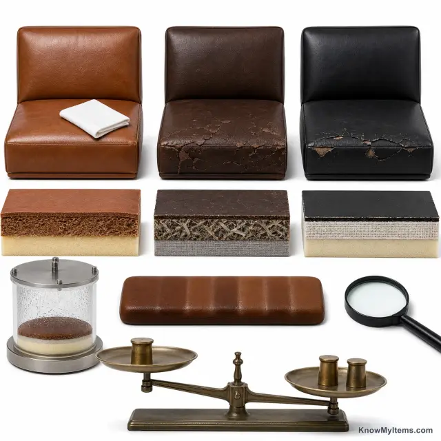 Leather product photograph matching this feature definition