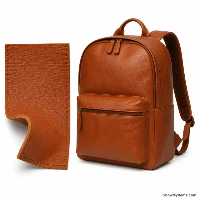 Leather product photograph matching this feature definition