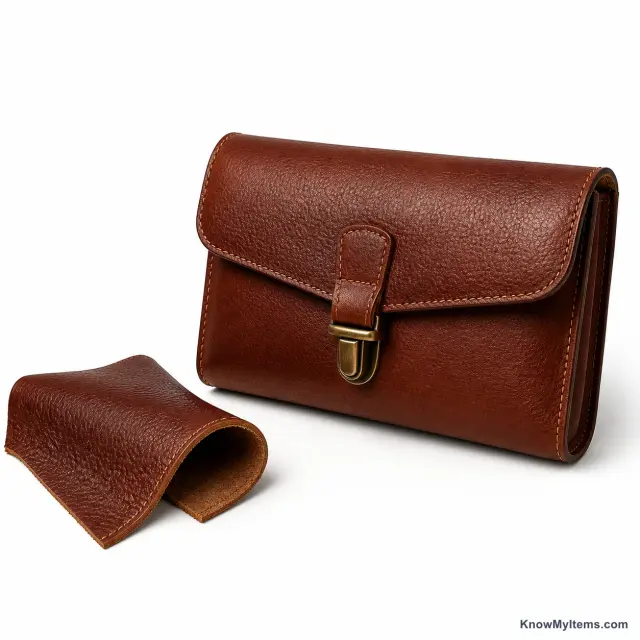 Leather product photograph matching this feature definition