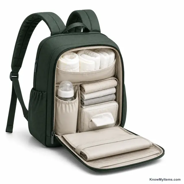 Diaper Backpack product photograph matching this style definition