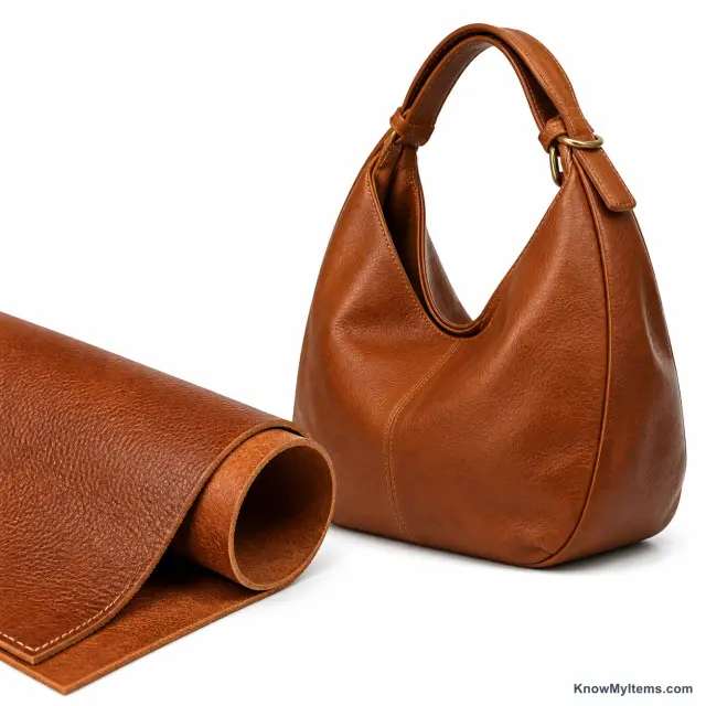 Leather product photograph matching this feature definition