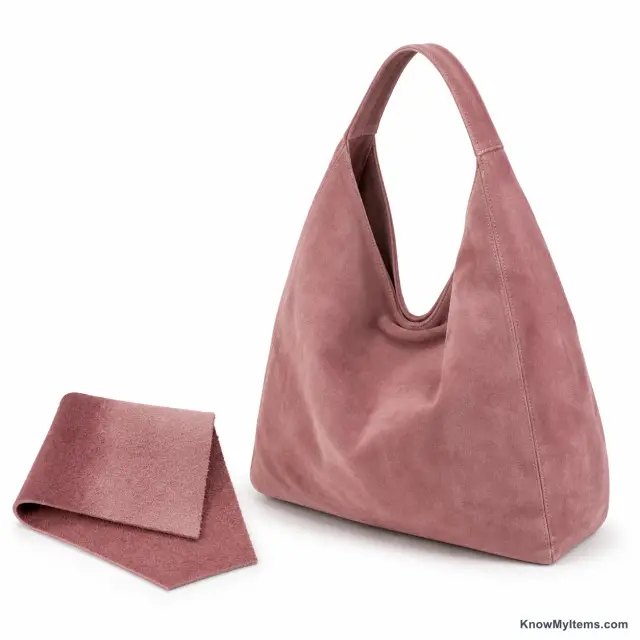 Suede product photograph matching this feature definition