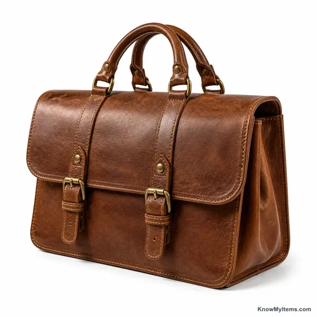 Leather product photograph matching this feature definition