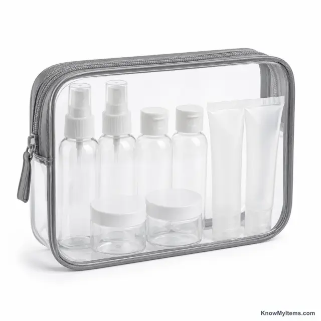 Clear Travel Bag product photograph matching this style definition