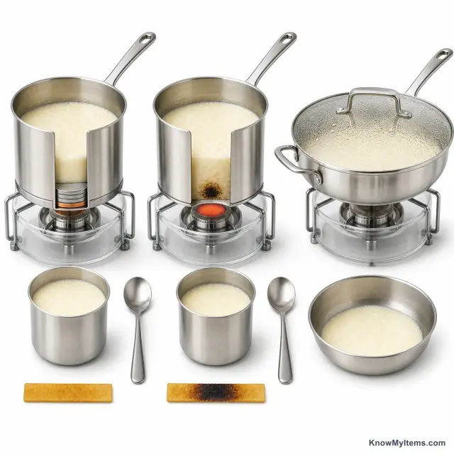 Saucepans product photograph matching this style definition
