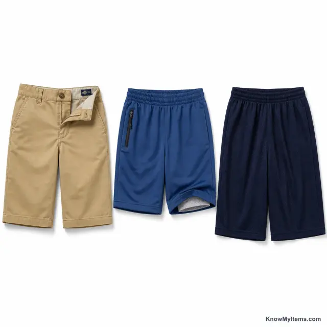 Shorts product photograph matching this style definition