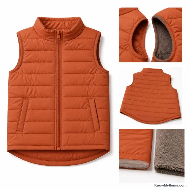 Vests product photograph matching this style definition