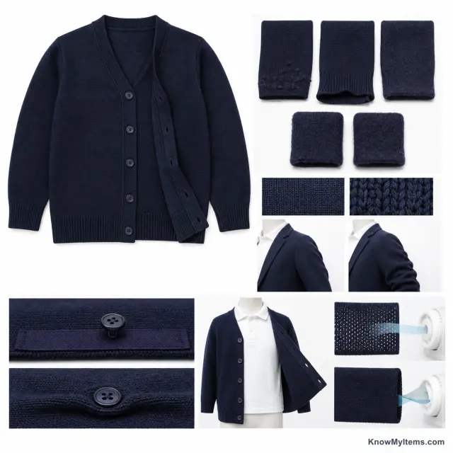 Uniform Cardigan product photograph matching this style definition