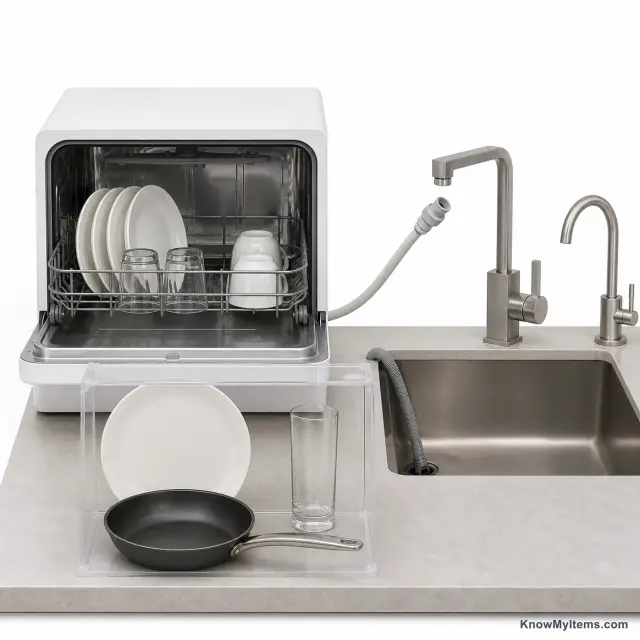 Compact Dishwasher product photograph matching this style definition