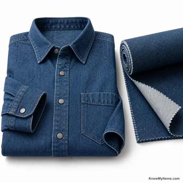 Denim product photograph matching this feature definition