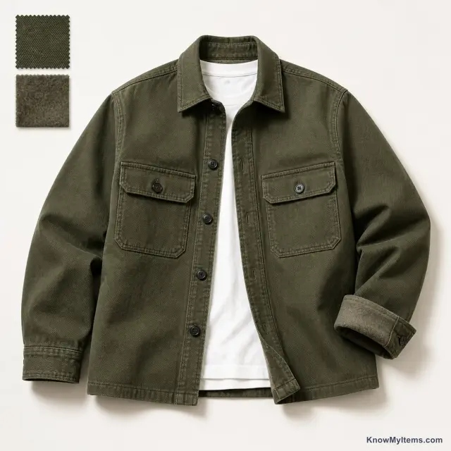 Overshirt product photograph matching this style definition