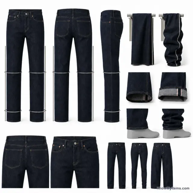 Straight Fit Jeans product photograph matching this style definition
