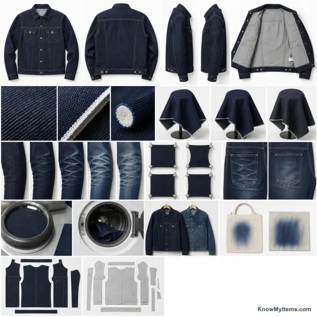 Denim product photograph matching this feature definition