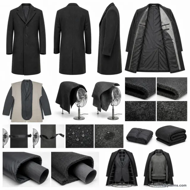 Overcoat product photograph matching this style definition