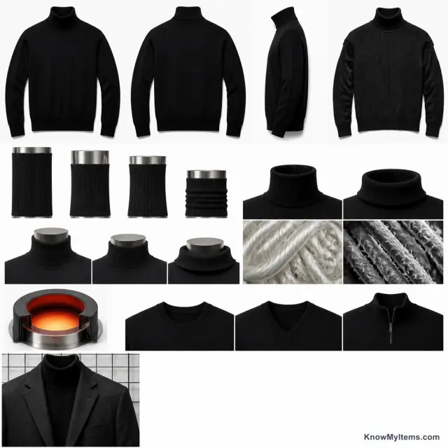 Turtleneck product photograph matching this style definition
