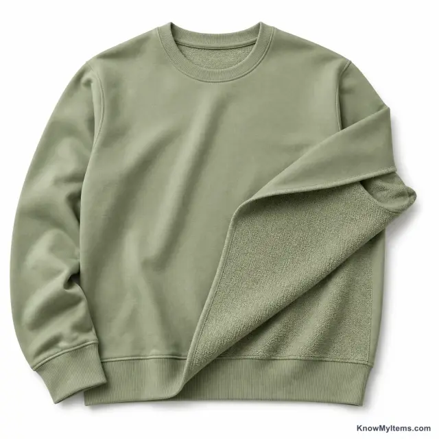 French Terry Sweatshirt product photograph matching this style definition