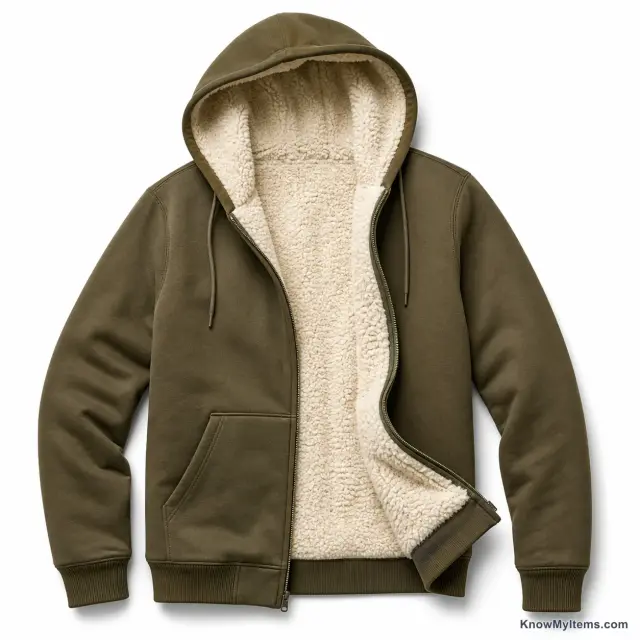 Sherpa-Lined Hoodie product photograph matching this style definition