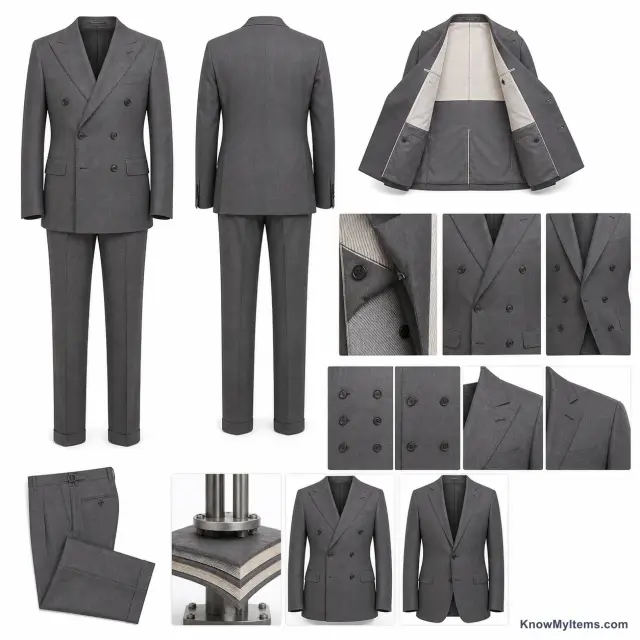 Double-Breasted product photograph matching this style definition