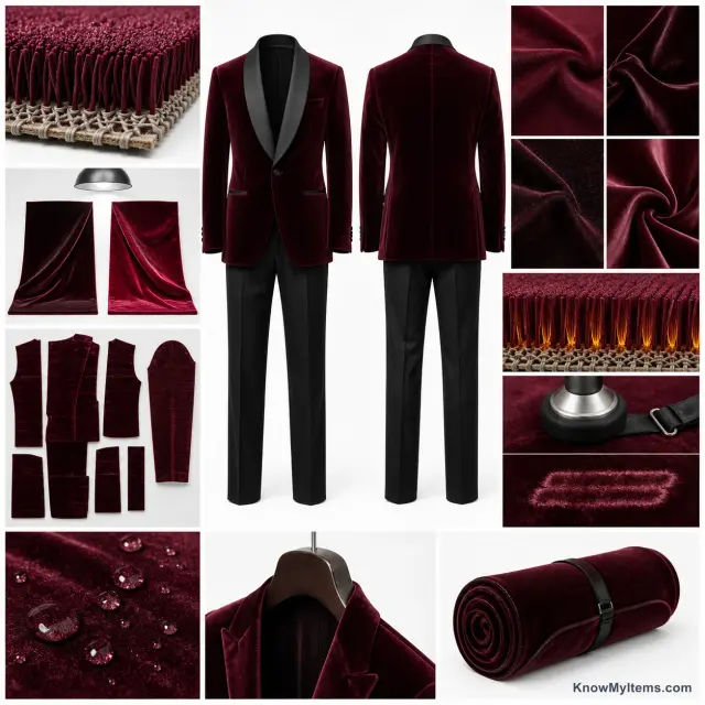 Velvet product photograph matching this feature definition