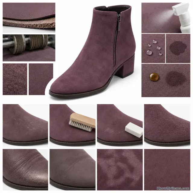 Suede product photograph matching this feature definition