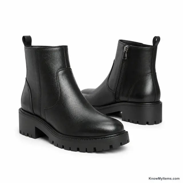 Lug Sole Bootie product photograph matching this style definition