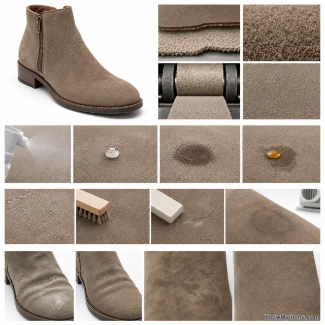 Suede product photograph matching this feature definition