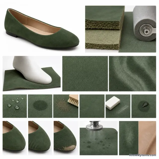 Suede product photograph matching this feature definition