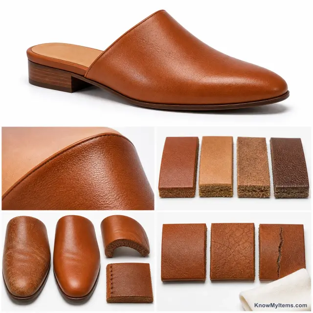Leather product photograph matching this feature definition