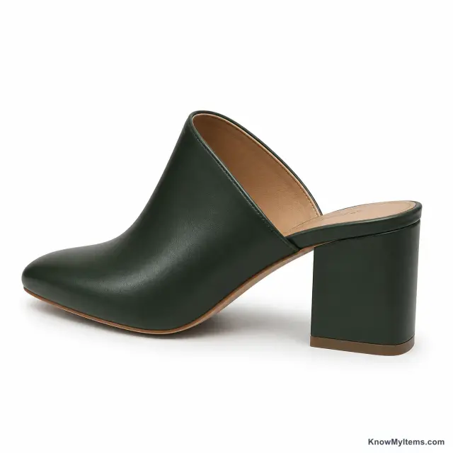 Heeled Mule product photograph matching this style definition