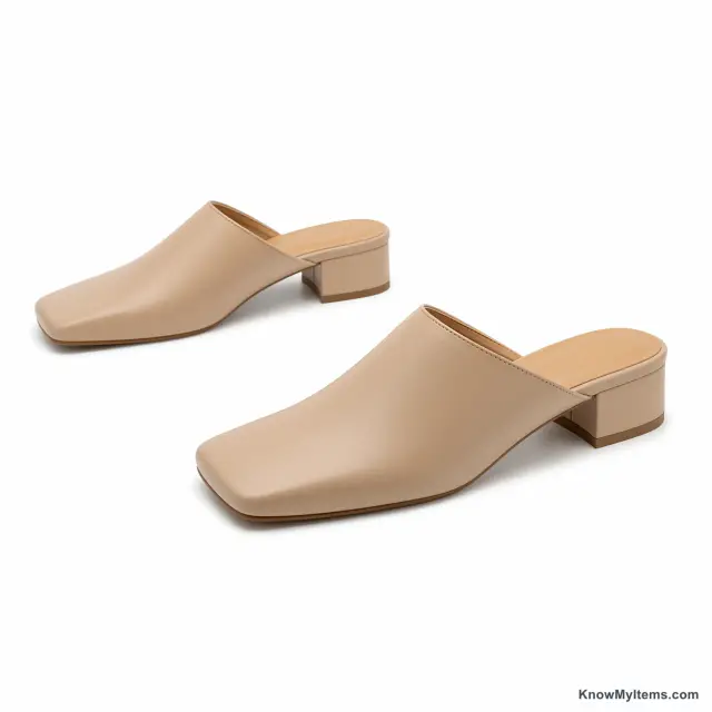 Square Toe Mule product photograph matching this style definition