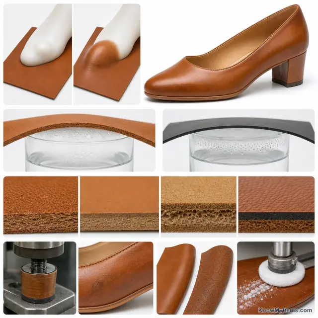 Leather product photograph matching this feature definition
