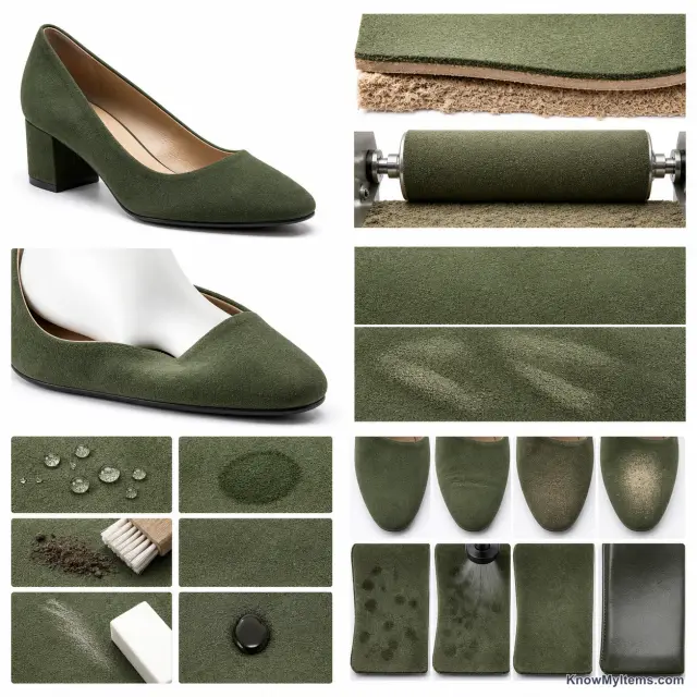 Suede product photograph matching this feature definition