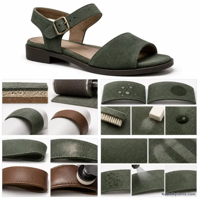Suede product photograph matching this feature definition