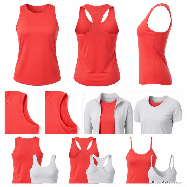 Sleeveless product photograph matching this feature definition