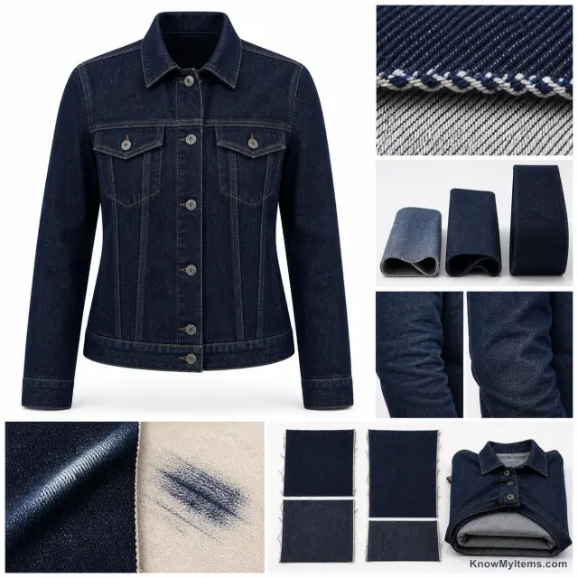 Denim product photograph matching this feature definition