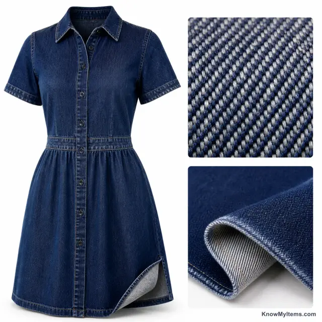 Denim product photograph matching this feature definition