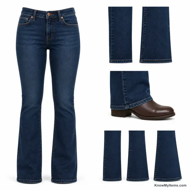 Bootcut Jeans product photograph matching this style definition