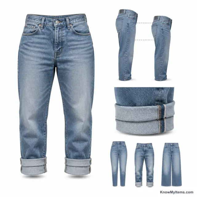 Boyfriend Jeans product photograph matching this style definition
