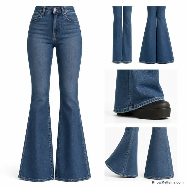 Flare Jeans product photograph matching this style definition