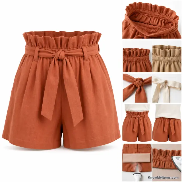 Paperbag Shorts product photograph matching this style definition