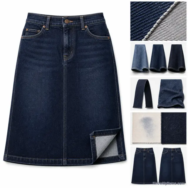 Denim product photograph matching this feature definition