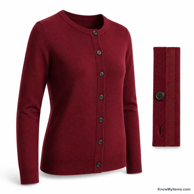 Cardigan product photograph matching this style definition