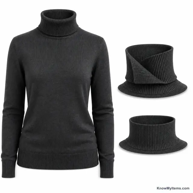 Turtleneck product photograph matching this feature definition